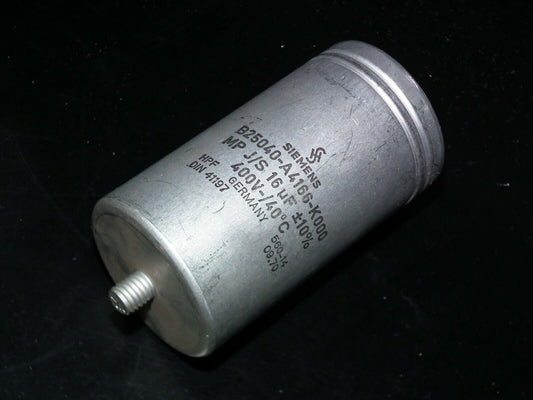 One vintage Siemens PIO capacitor 16uF 400V DIY tube audio Klangfilm 16mfd 400V