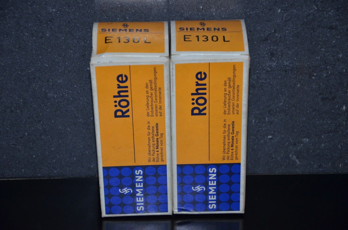 Platinum Matched Pair Siemens E130L NOS in original boxes (7534)