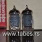 Platinum matched pair EF86 6267 TESLA RARE SQUARE GETTER Rebranded CEI Low Noise