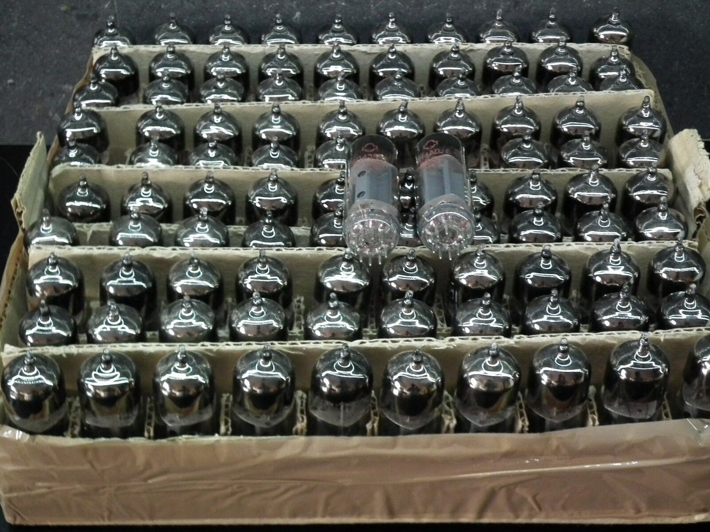 Platinum matched pair 6P43P-E Reflektor ( EL86 6CW5 )  NOS tube audio pentode