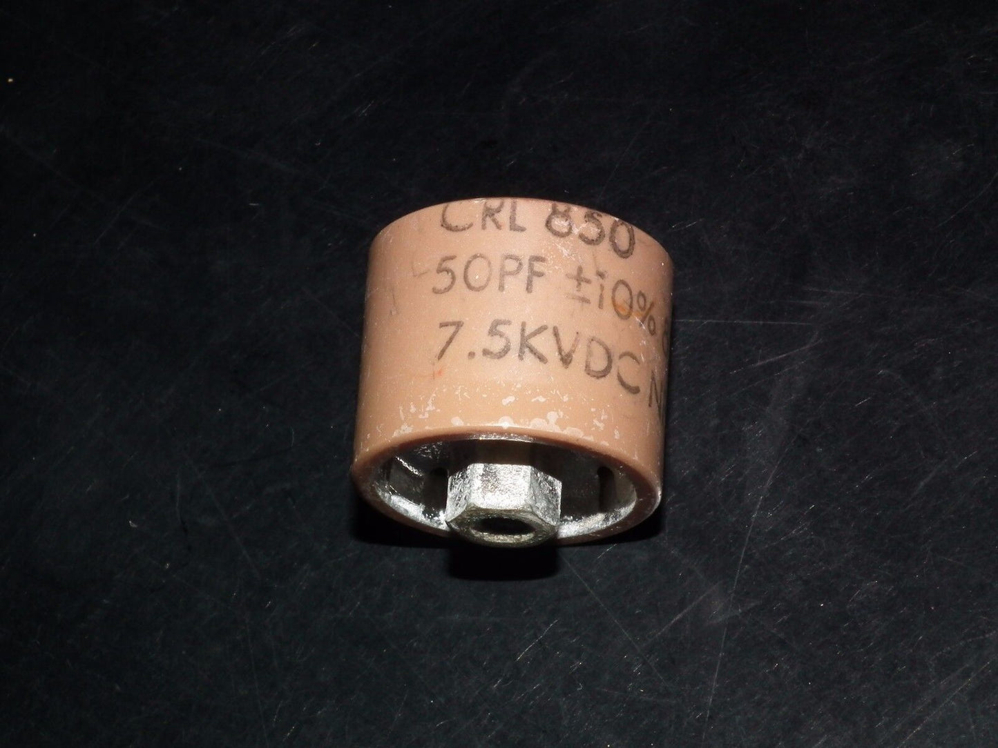 RF ceramic doorknob HV capacitor CRL850 50pF 7500V NOS 50pF 7.5KV 0.0005uF