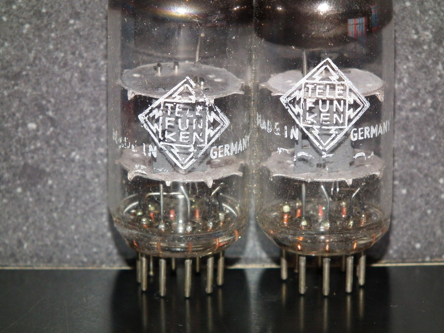 NOS Matched Pair ECC81 Telefunken 12AT7 Diamond Bottom Same Codes West Germany