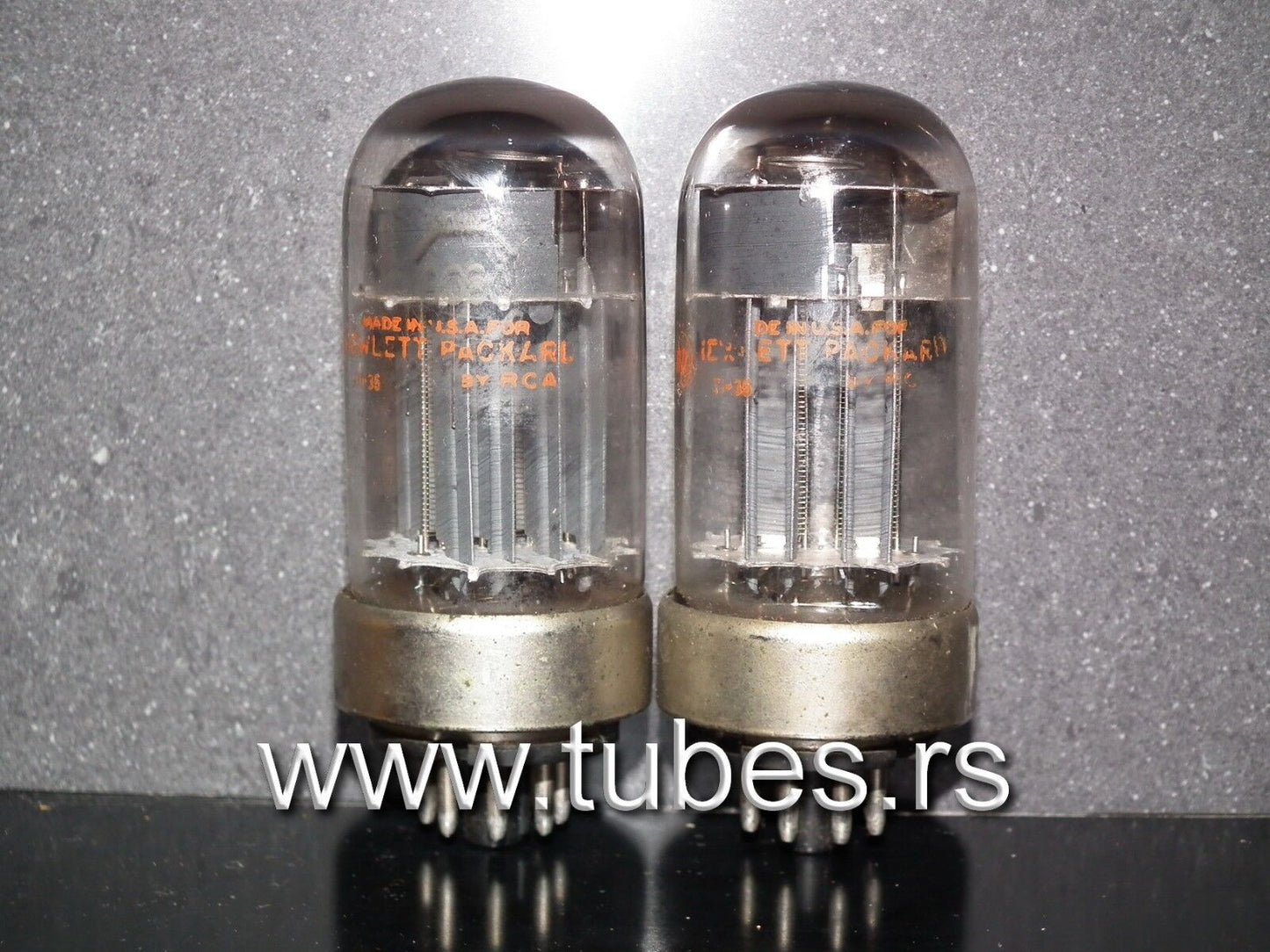 Matched pair HP RCA 6080 double triode ( 6AS7 5998) True triple mica type