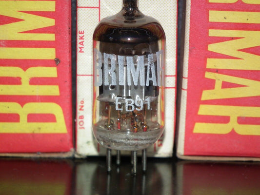 EB91 Brimar Diode Valve 6AL5 EAA91 NOS NIB Made in UK