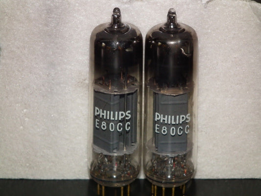 Philips E80CC 6085 Platinum Matched pair NOS Holland Heerlen plant Styrofoam box