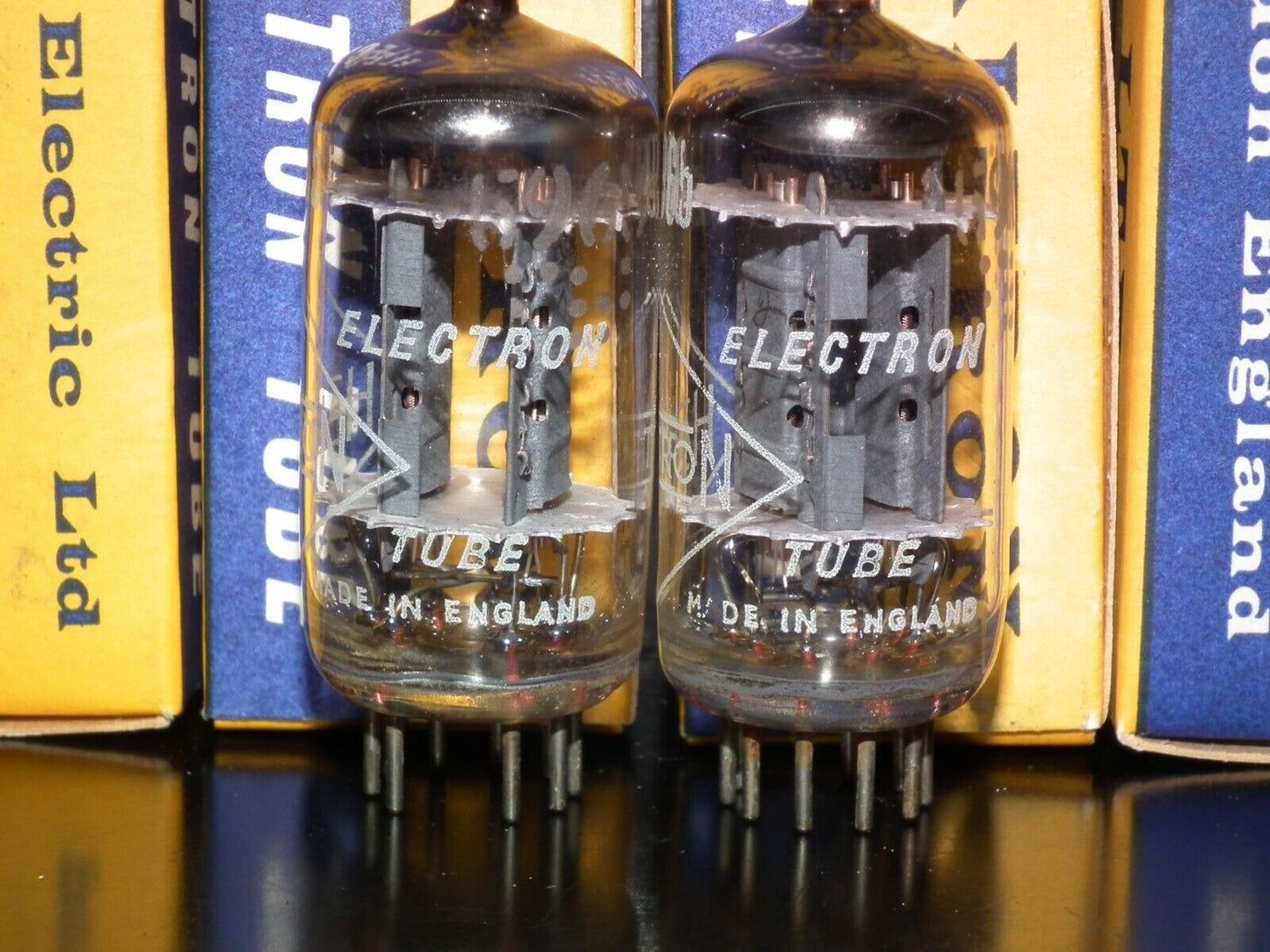 5965 Haltron E180CC 7062 NOS NIB Platinum matched pair, early 60s made in UK
