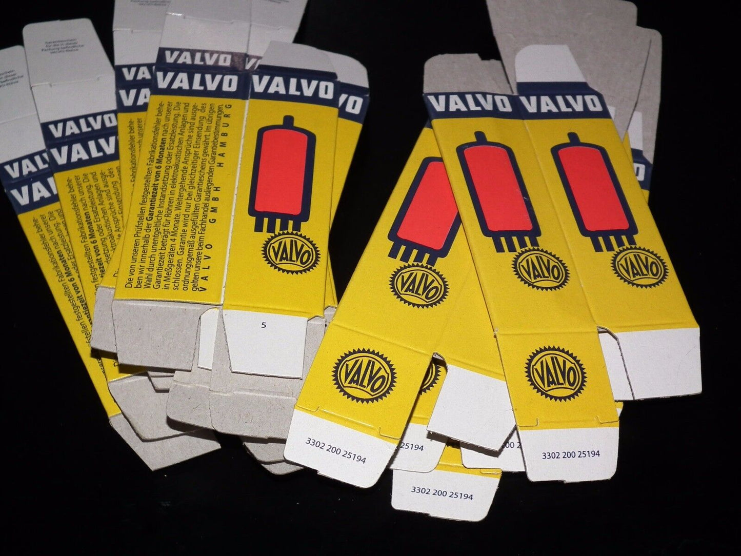 100 pcs Valvo Tube Boxes for Audio tubes ECC81 ECC83 E88CC EL84 ECC803S 6922