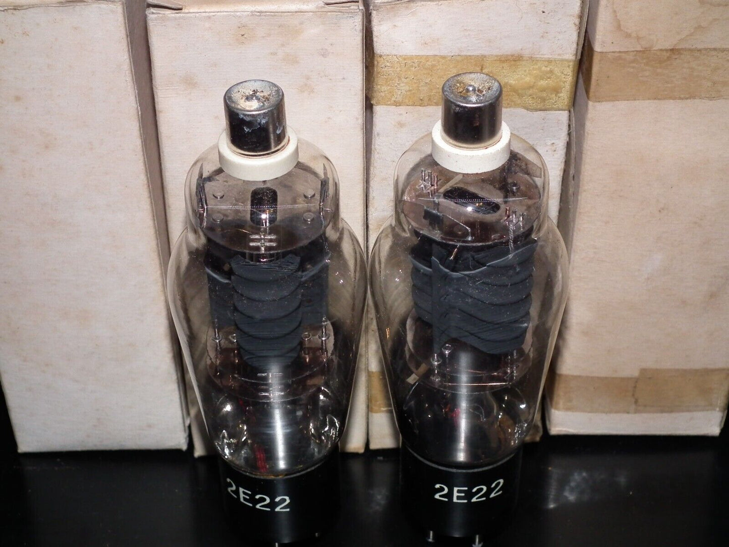 Platinum Matched Pair 2E22 KEN-RAD NOS NIB Made in USA Directly Heated Pentodes
