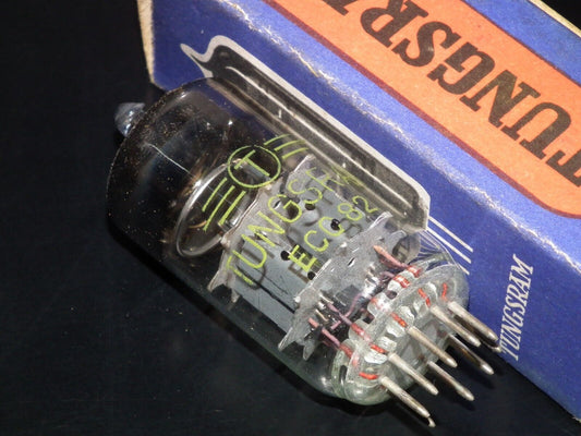 ECC82 Tungsram 12AU7 NOS NIB Big Ring Getter