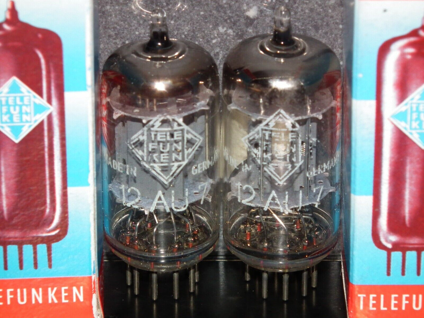 Platinum Matched Pair 12AU7 Telefunken ECC82 Tested 80% Smooth Anodes DB