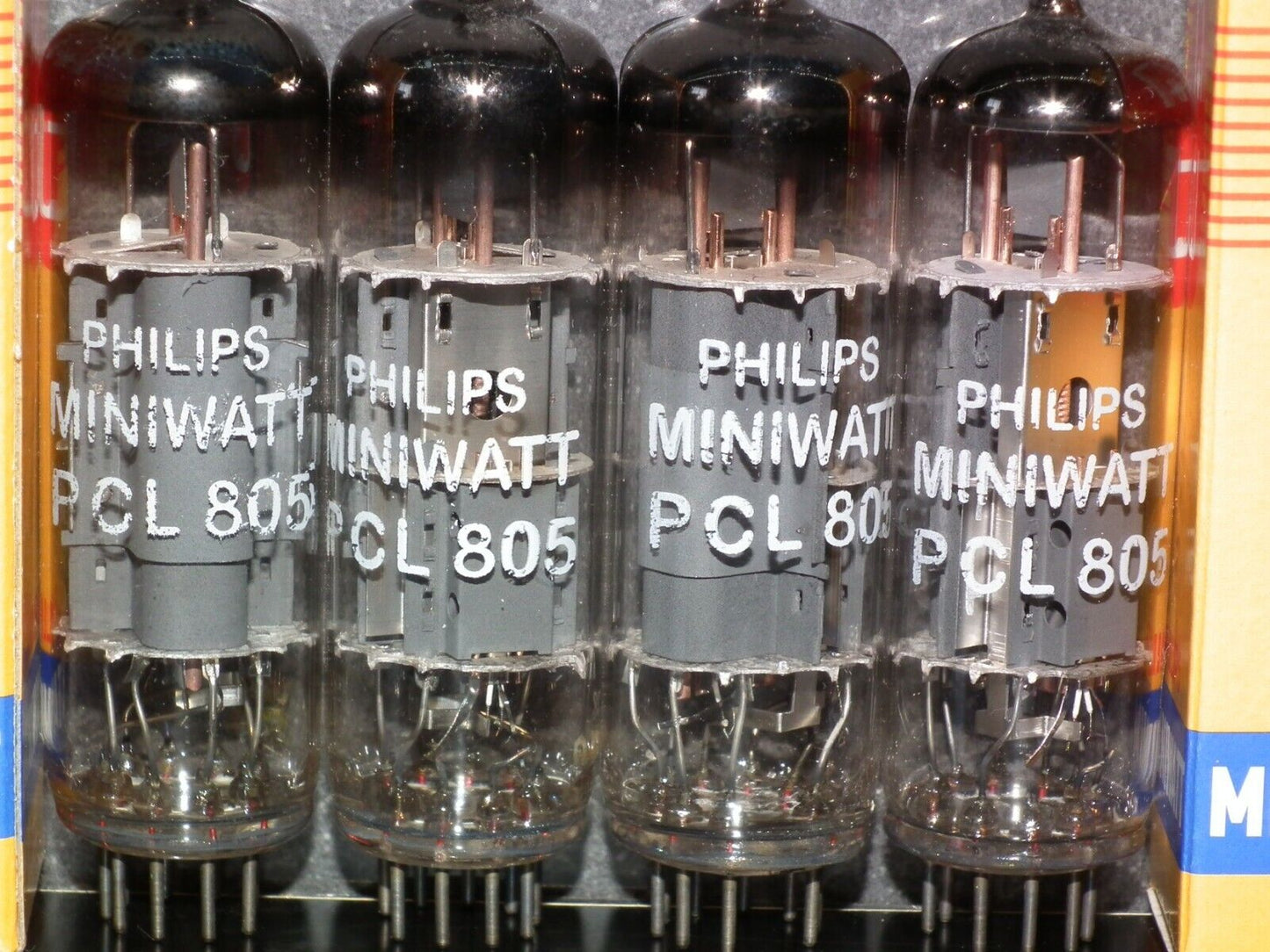 Platinum Matched Quad (4 tubes) PCL805 Philips Miniwatt Triode Pentode NOS NIB