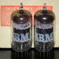 Platinum Matched Pair 6072A GE 12AY7 rebranded IBM Black Anodes