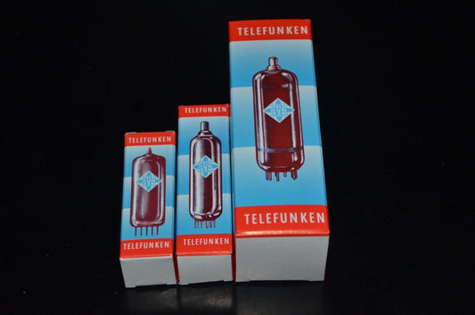 16 pcs TELEFUNKEN Tube Boxes THREE SIZES (Noval / Octal ) ECC83 EL84 EL34 GZ34