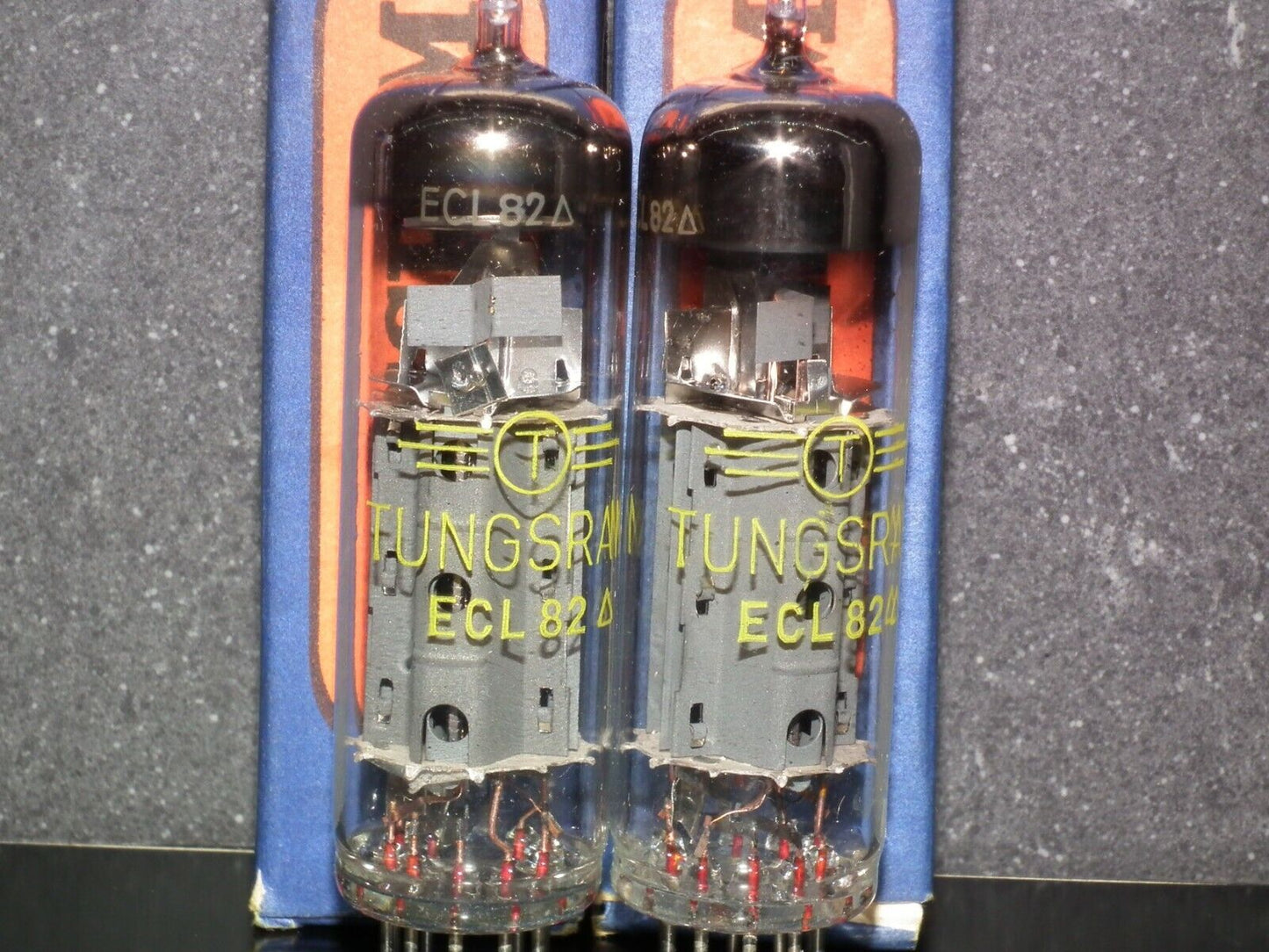 ECL82 Tungsram NOS NIB RARE Dual Stage Big Ring Getter, early 60s, the same code