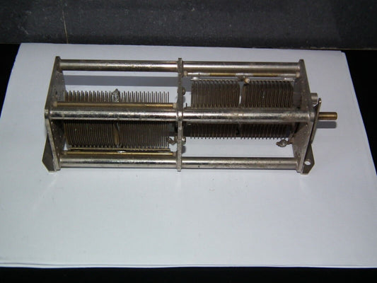 PHILIPS AIR VARIABLE CAPACITOR 2 x 320pF ( 640pF ) - ball bearing HIGH QUALITY