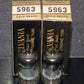 5963 Sylvania Gold 12AU7 ECC82 NOS Matched pair Long Box Plates Square Getter