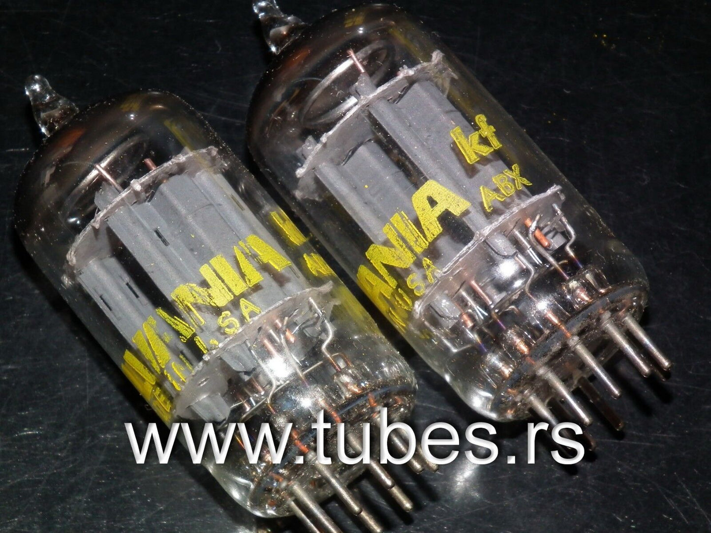 12AX7A Sylvania ECC83 7025  - Platinum Matched Pair - Yellow & Green printing