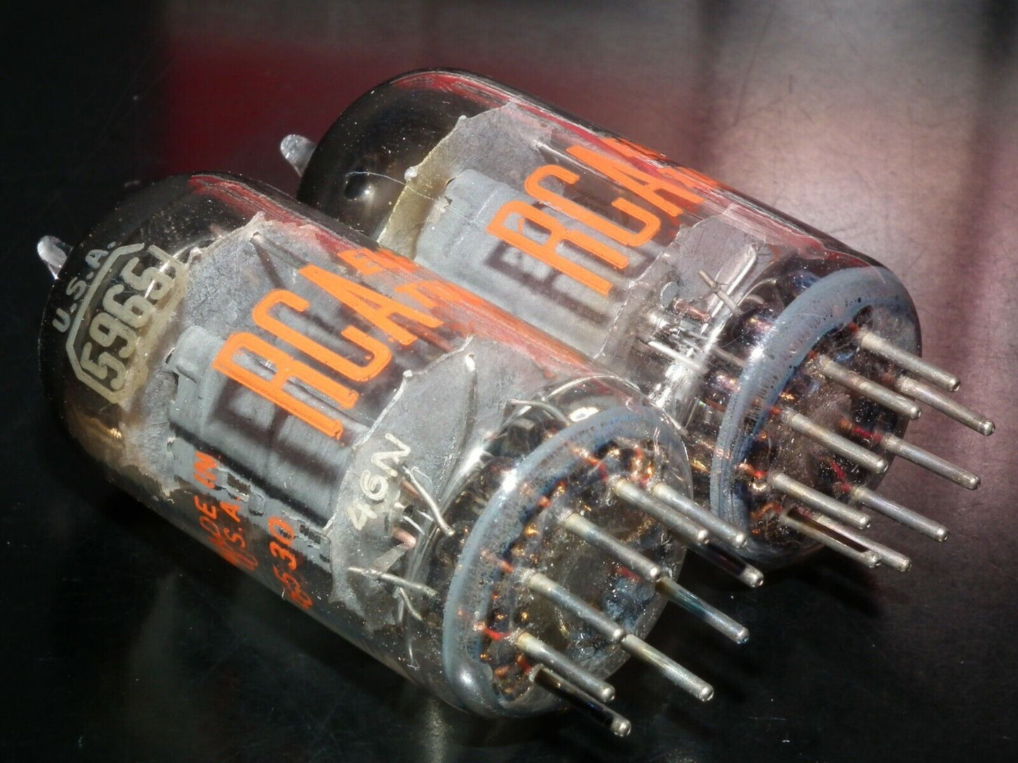 5965 RCA E180CC 7062 NOS NIB Platinum matched pair, early 60s made in USA