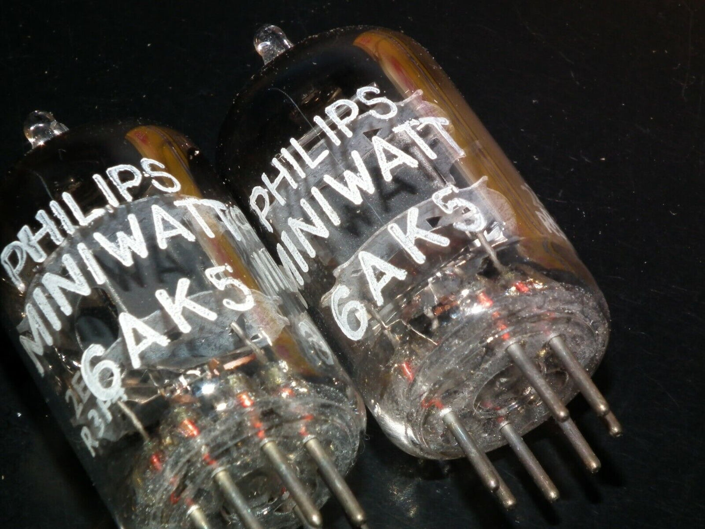 Matched Pair 5654 6AK5W EF95 Mullard Philips D getter 1953!!! Yaqin Little Dot