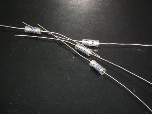 Four vintage NOS 0.33u 10V Sprague 150D Tantalum Capacitor Axial Leads