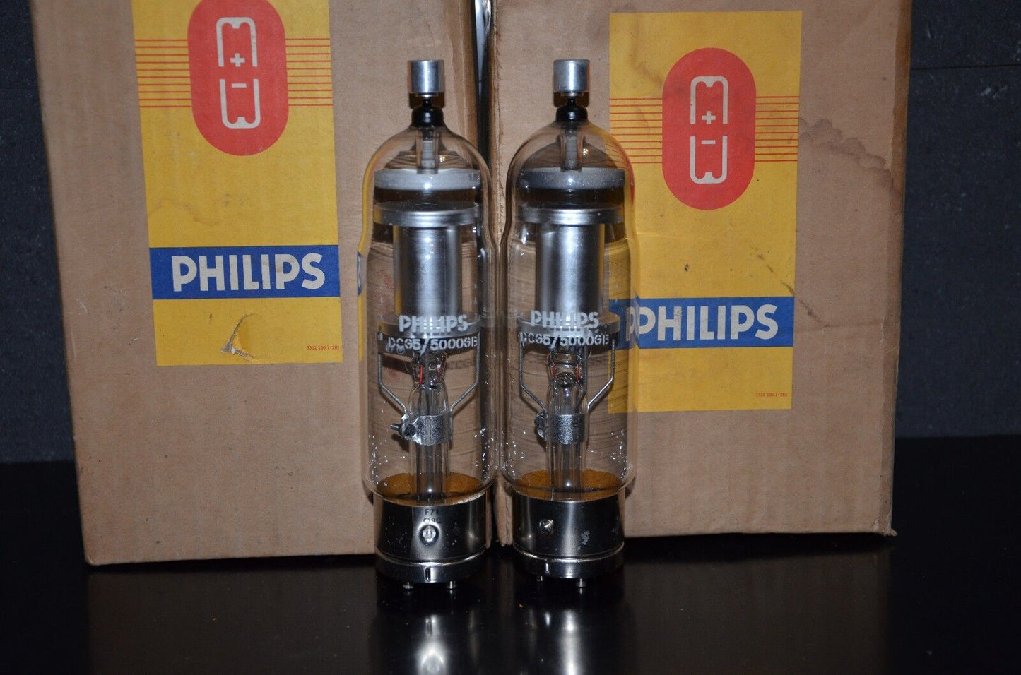 DCG5/5000GB Philips Matched Pair NOS Mercury Rectifier Valves High Voltage