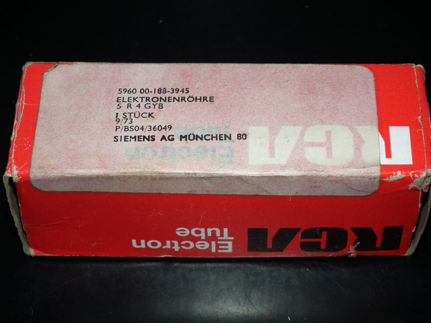 5R4GYB RCA NOS NIB Brown Base Vintage Rectifier Tube