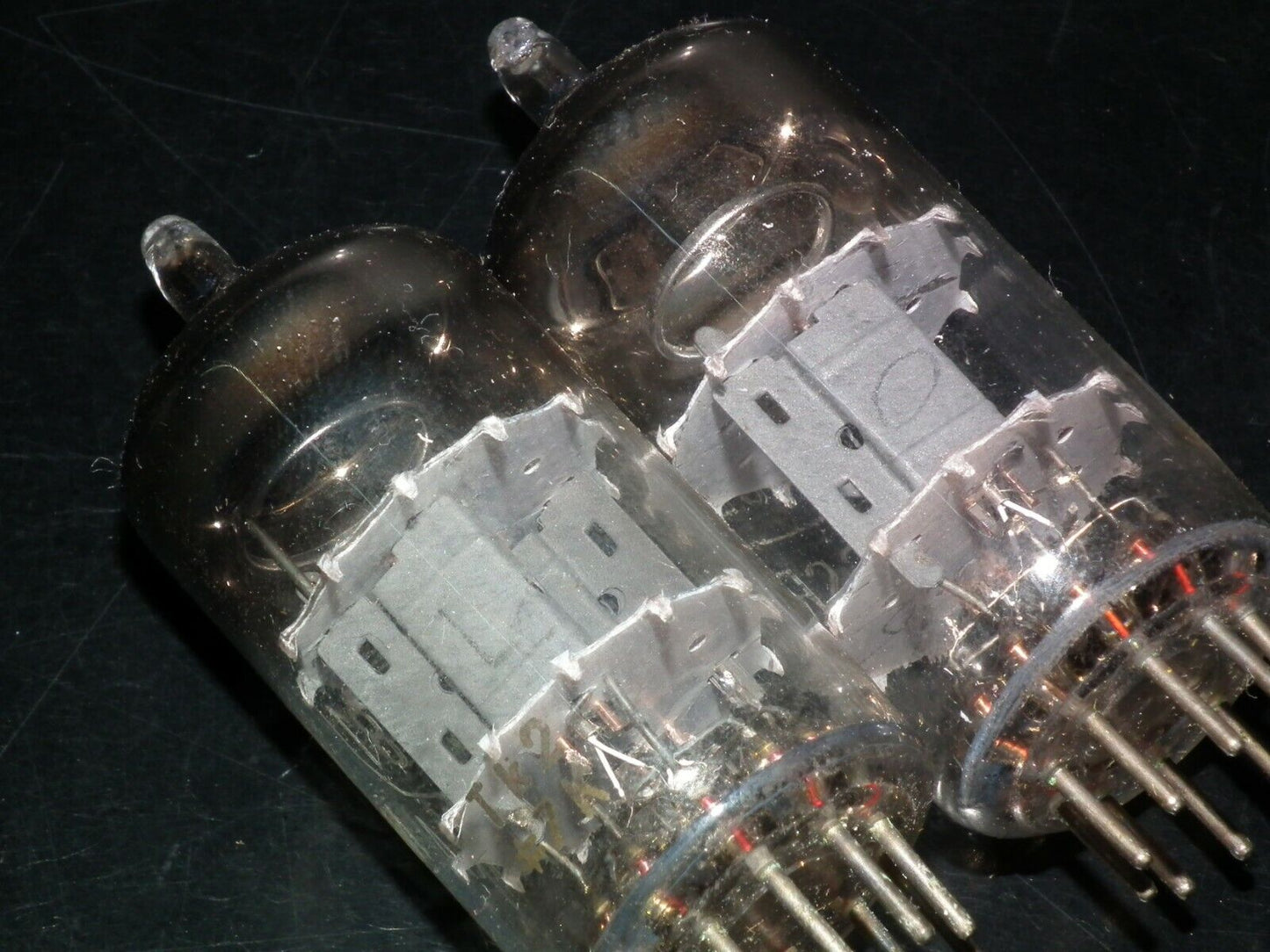 Matched Pair ECC81 12AT7 Siemens old type rebranded Tungsram, white logo (Used)