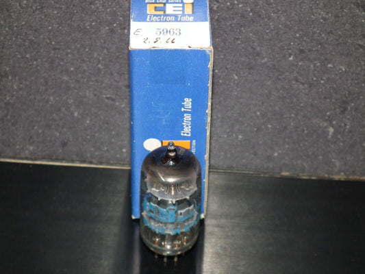 One (1pcs) 5963 CEI Made in USA 12AU7 ECC82 NOS Long Box Plates Big O Getter