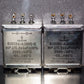 Two vintage Siemens PIO capacitors 2x4 uF / 250V Klangfilm, glass end seal