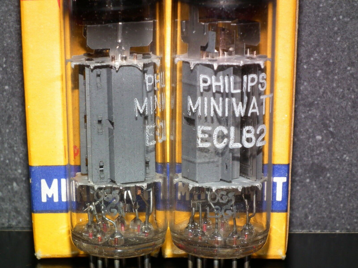 ECL82 Philips Matched Pair NOS NIB Dual Stage Getter Made in Mazda Brussels 60s