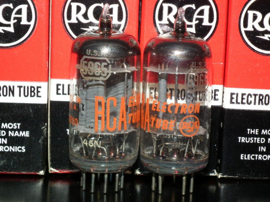 5965 RCA E180CC 7062 NOS NIB Platinum matched pair, early 60s made in USA