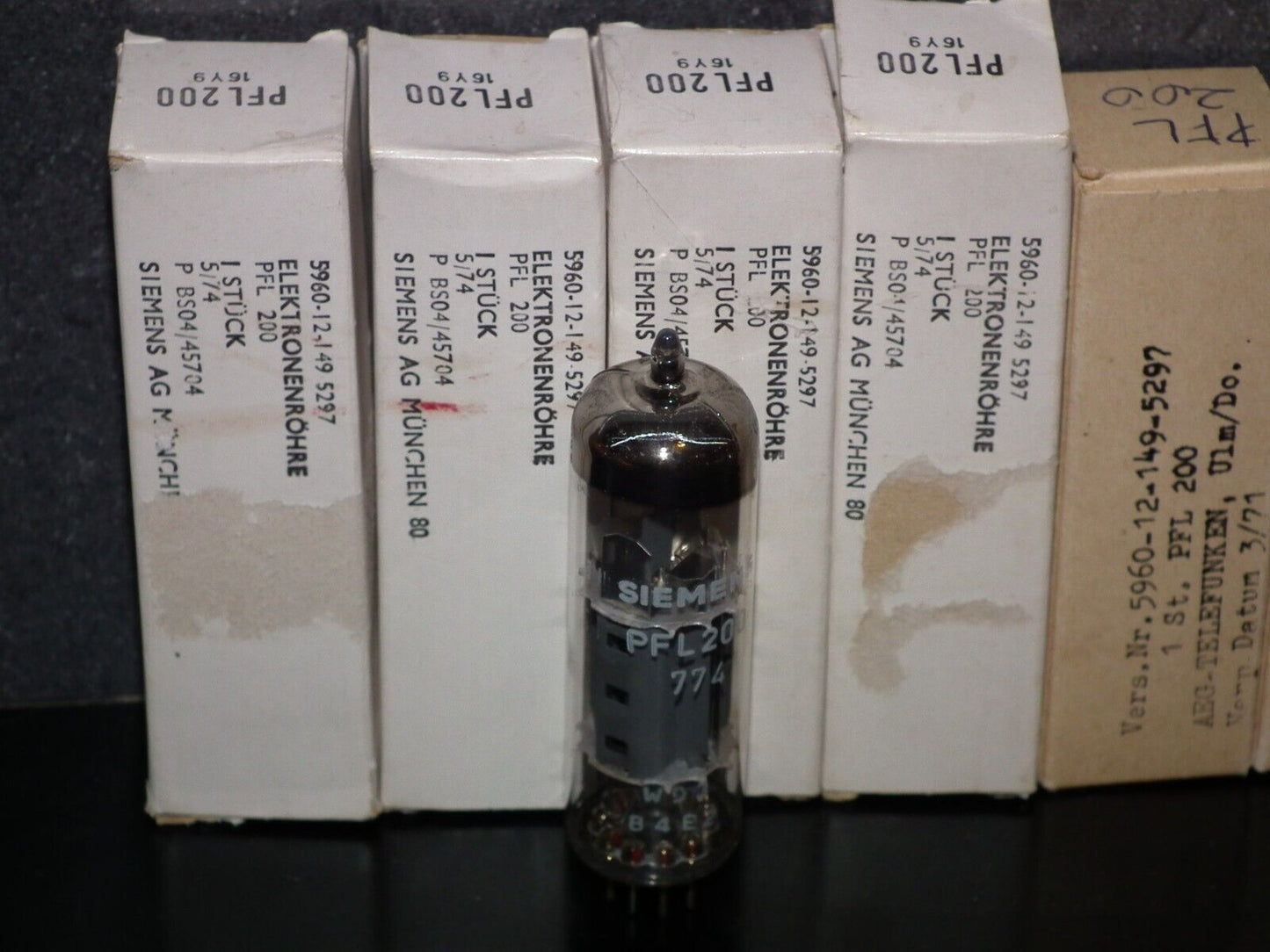 PFL200 Siemens NOS NIB Made by Mullard, Blackburn, White Boxes