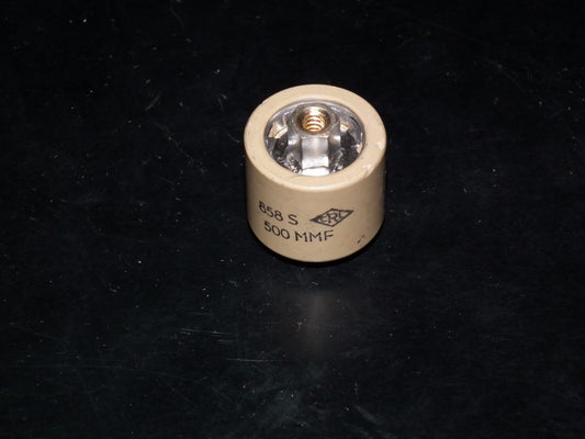 NOS HV Doorknob Capacitor CRL 858S - 500pF 5KV for transmitters and linear amp