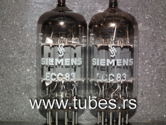 ECC83 12AX7 Siemens Halske NOS Platinum Matched Pair Munich tube plant 1967