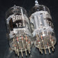 Matched Pair BRIMAR 12AU7 ECC82 Long Anodes Side Getters Used 80%