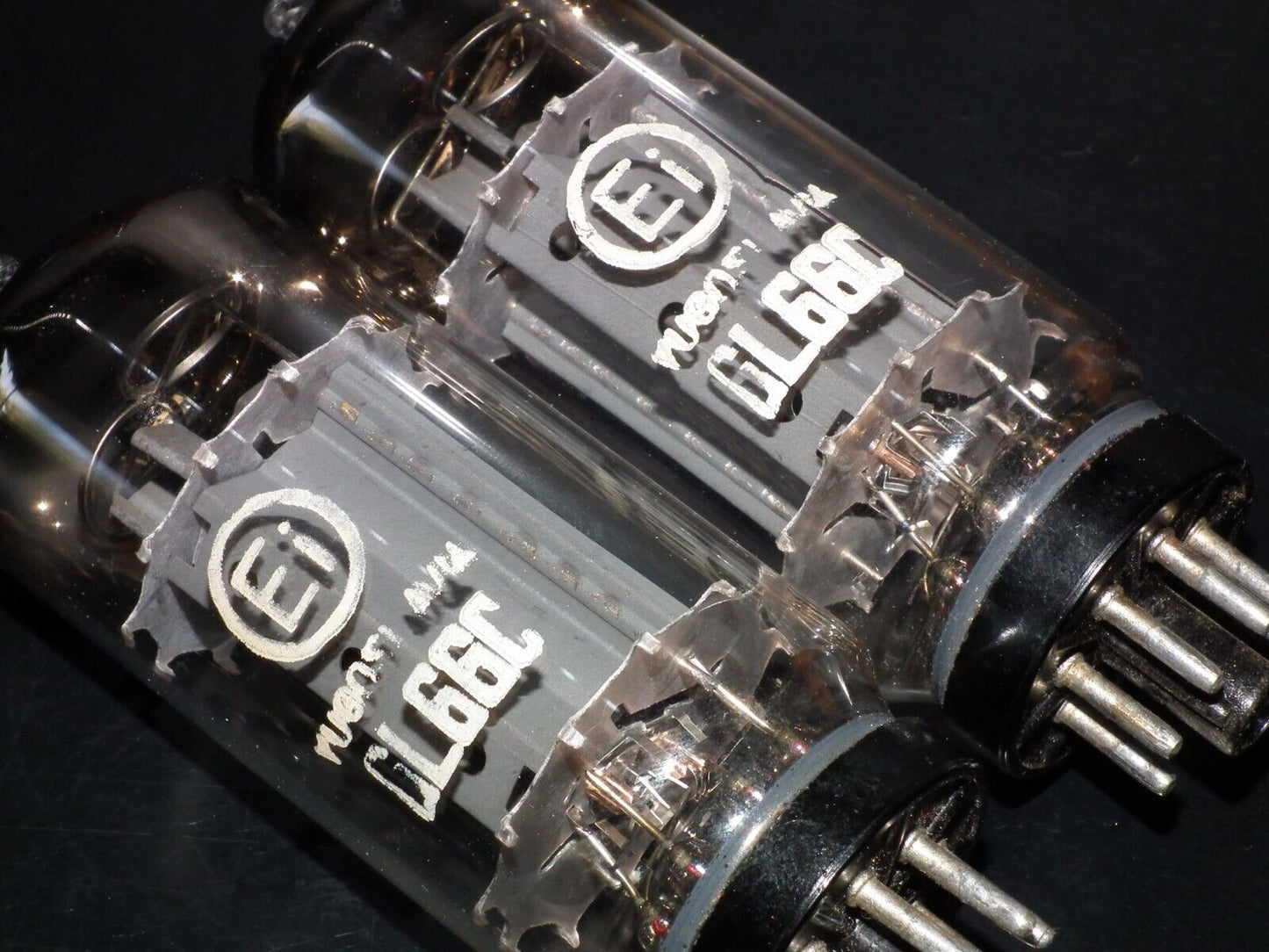 6L6GC EI Yugoslavia Platinum Matched Pair NOS NIB Welded Anodes