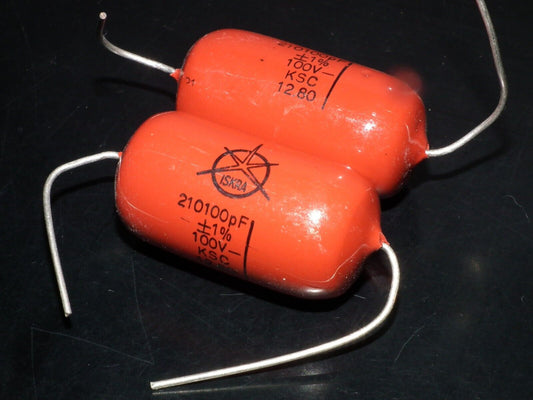 Two vintage capacitors 210100pF / 210nF / 0.21uF 100V ISKRA 1980 HI End Tube Amp