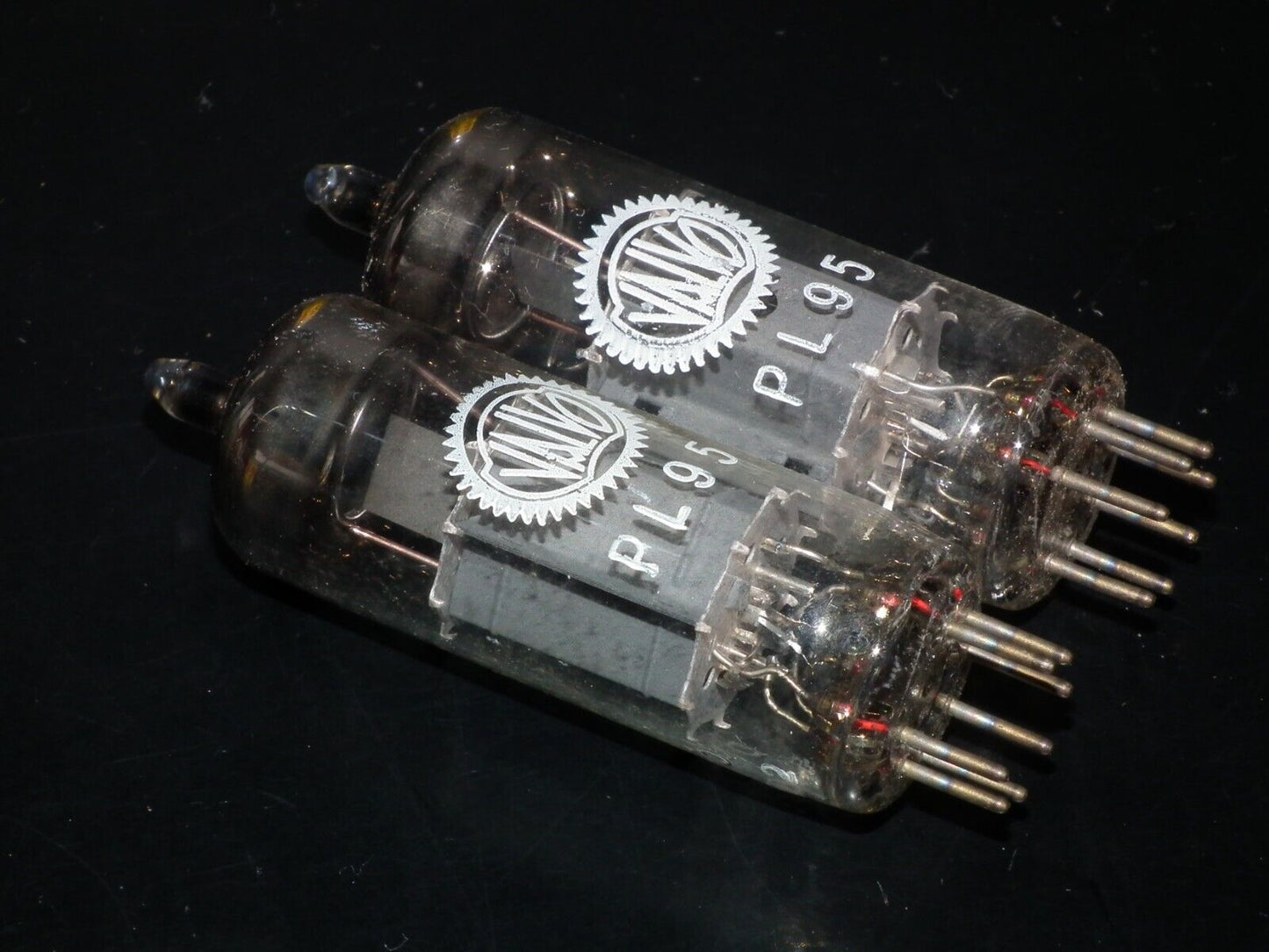 PL95 Mullard Blackburn rebranded Valvo matched pair NOS NIB The same codes