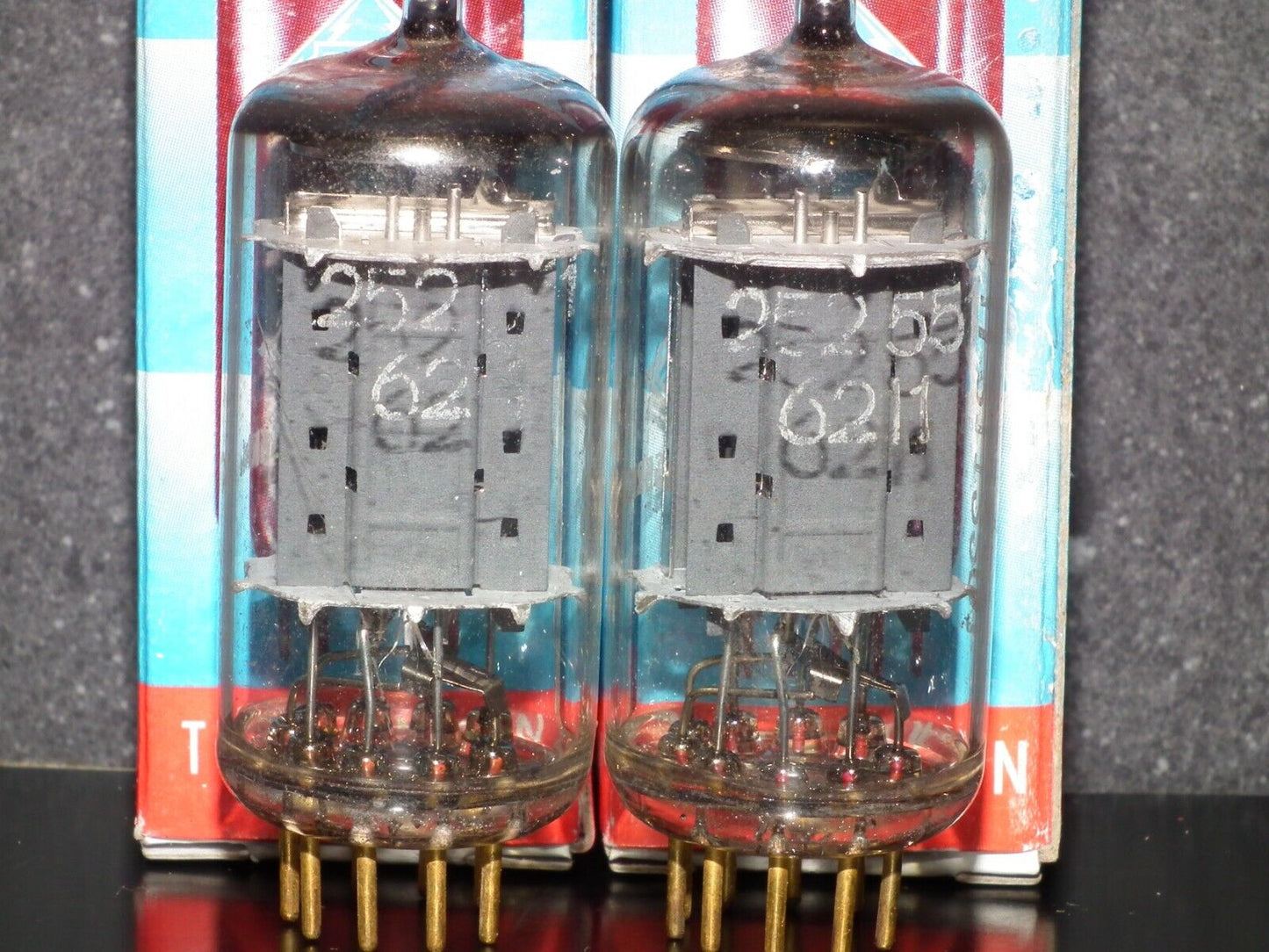 Platinum Matched Pair 6211 Telefunken ~ECC82 Tested NOS DB Gold Pins Same codes