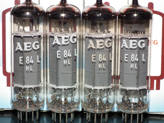 E84L 7320 Platinum Matched Quad Siemens Halske AEG Telefunken NOS NIB EL84 6BQ5