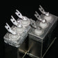 Two vintage Siemens PIO capacitors 2x0.25 uF 300V Klangfilm tube audio 70s