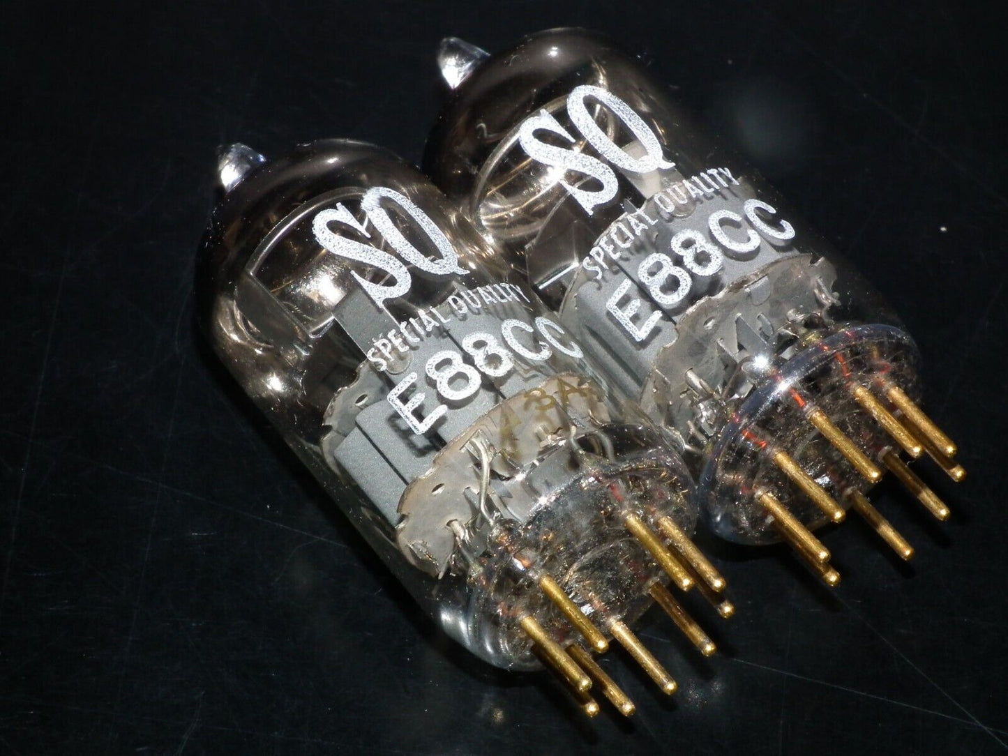 Matched Pair Philips E88CC 6922  Gold Pins Dual Stage Getter Used tested NOS