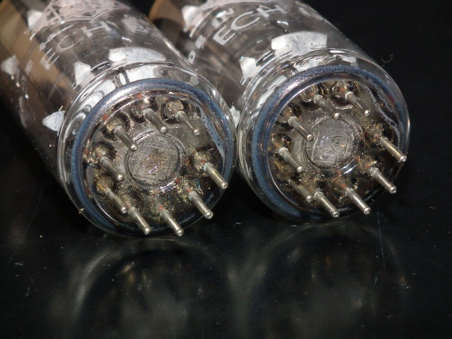 Matched Pair ECH83 Telefunken NOS NIB Diamond Bottom Berlin plant, the same code