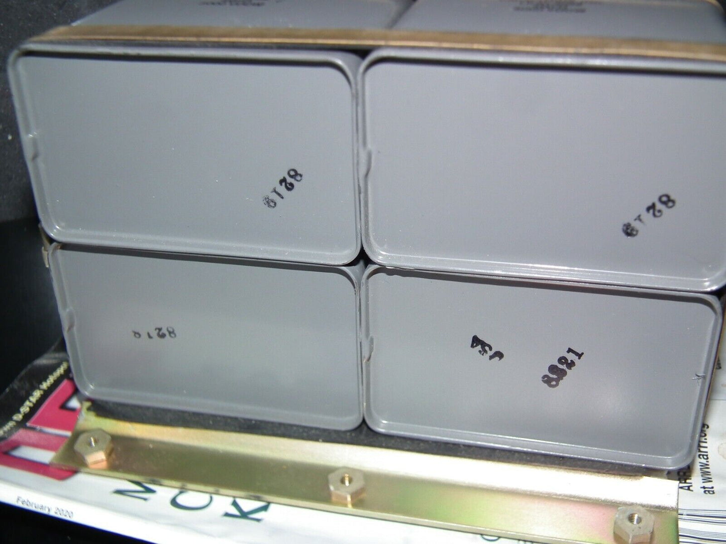 Plastic INC PIO Capacitor module 16 mfd 3000V NOS 4 x 4u 3KV 16u 3000V