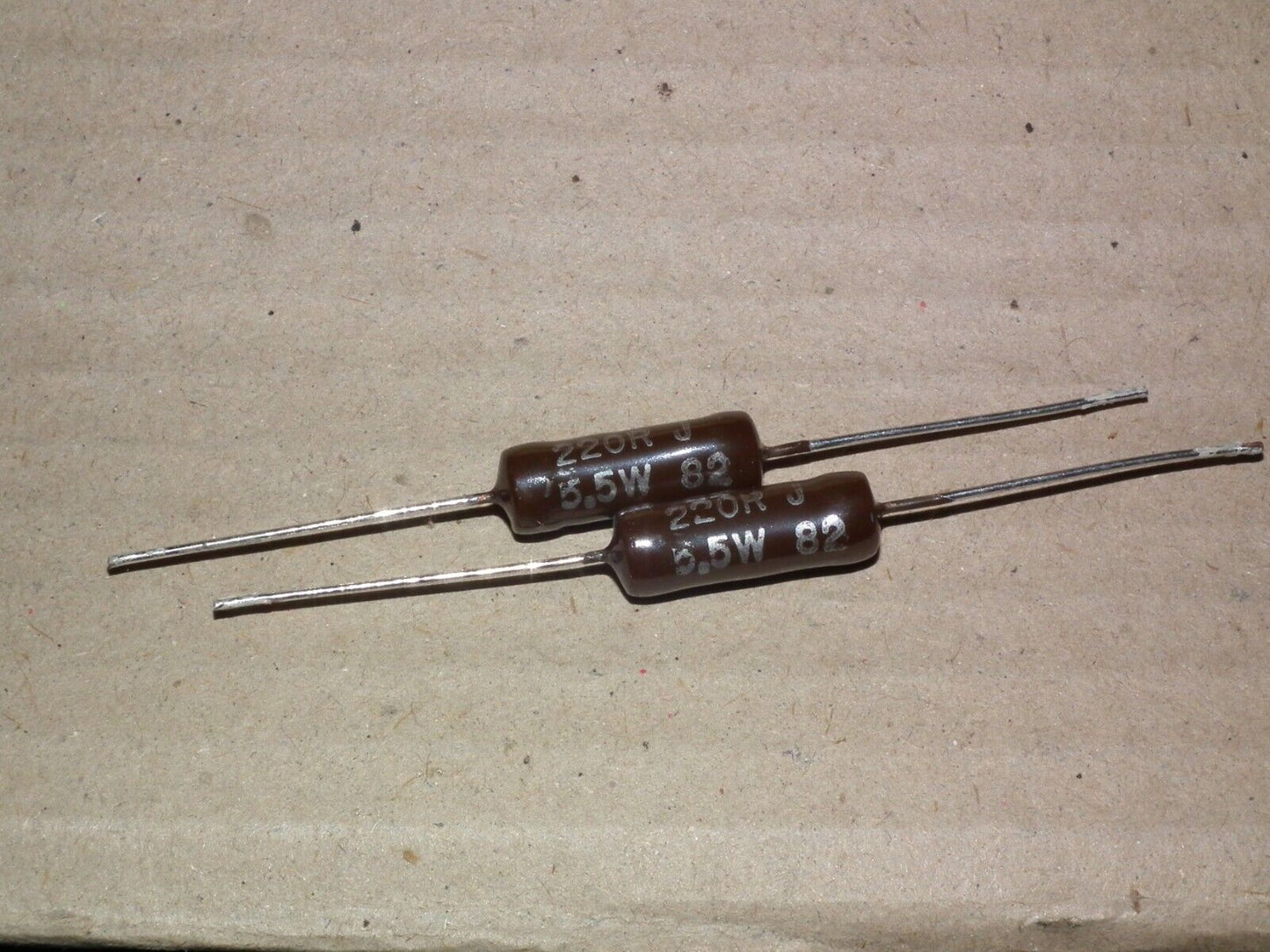 Two (2 pcs) NOS vintage resistors 220 Ohm 5.5W West Germany Klangfilm tube audio