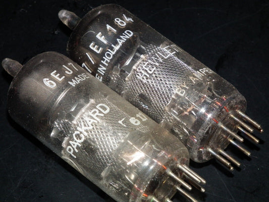 Platinum Matched Pair EF184 Amperex for HP 6EJ7 Used Tested 90%