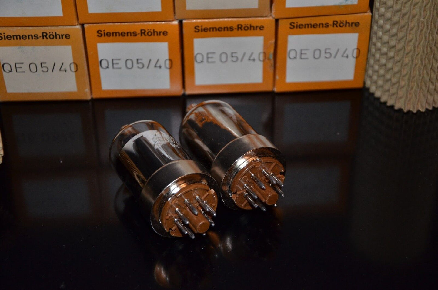 Matched pair (2 pcs)  Siemens NOS NIB QE05/40 = 6146B tubes Made in W. Germany