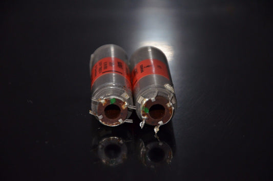 Two (2pcs) styroflex polystyrene Siemens  Klangfilm capacitors 125nF 250V 0.12uF