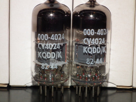 Platinum matched pair CV4024 Mullard Mitchum 12AT7WA E81CC ECC81 ECC801S