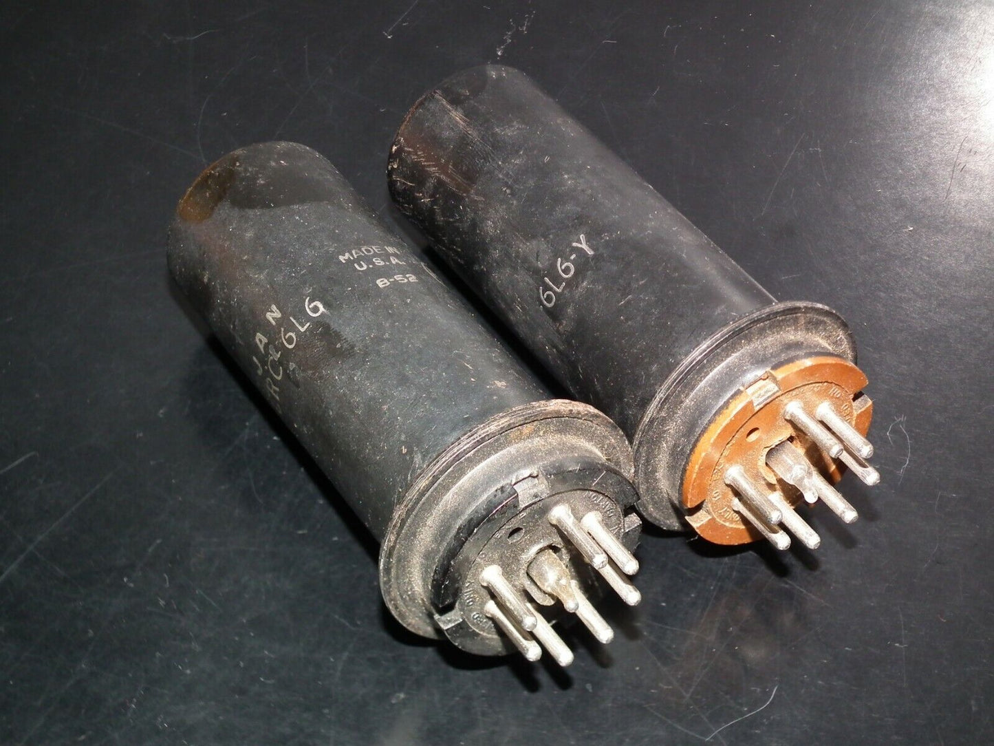 6L6Y RCA Used Strong Matched Pair Broken Guiding Pins